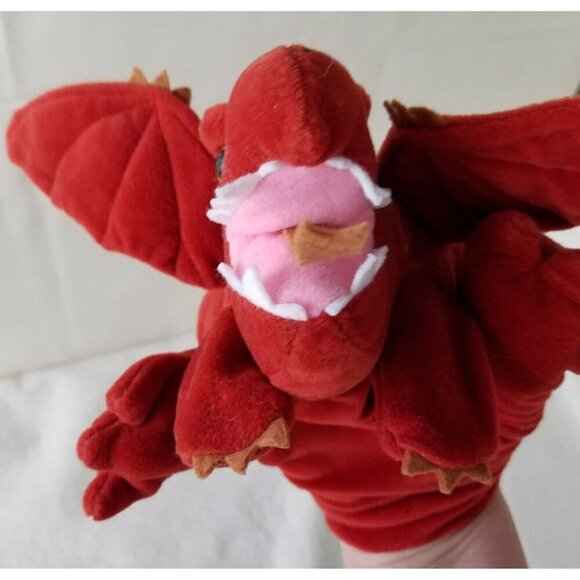 1995 Plush Creations Inc 8” Dinosaur Pterodactyl Plush Hand‎ Puppet Toy brown - Picture 6 of 12